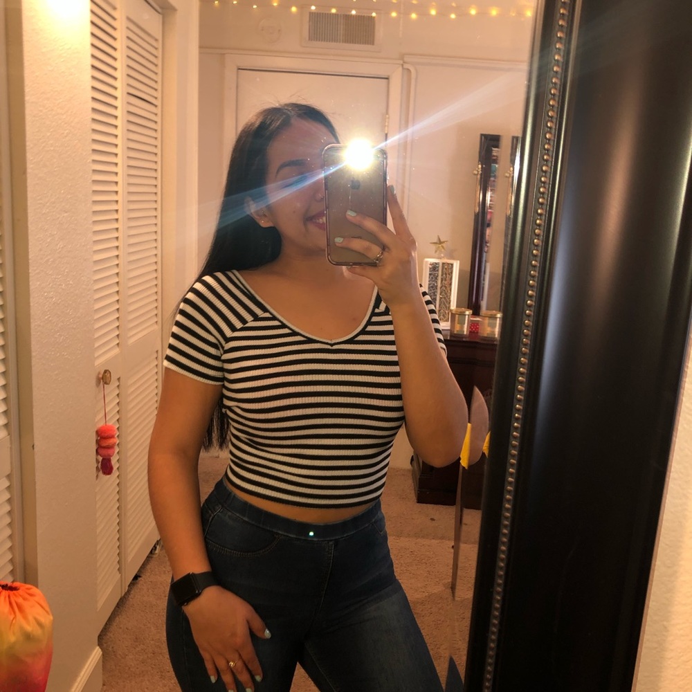 Zebra Stripped Crop Top